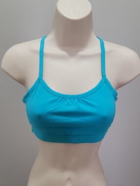 Victorias Secret Bralette Yoga Top Sports Bra Caribbean Blue Sz.S